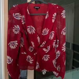 Beautiful red blouse from express